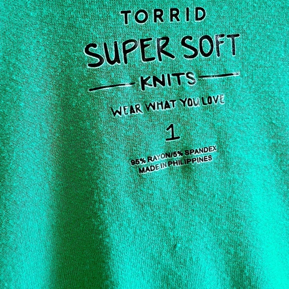 Torrid 1 1X Super Soft Knits Lightweight Hooded Cardigan w/ Pockets Blue Green - Picture 6 of 8